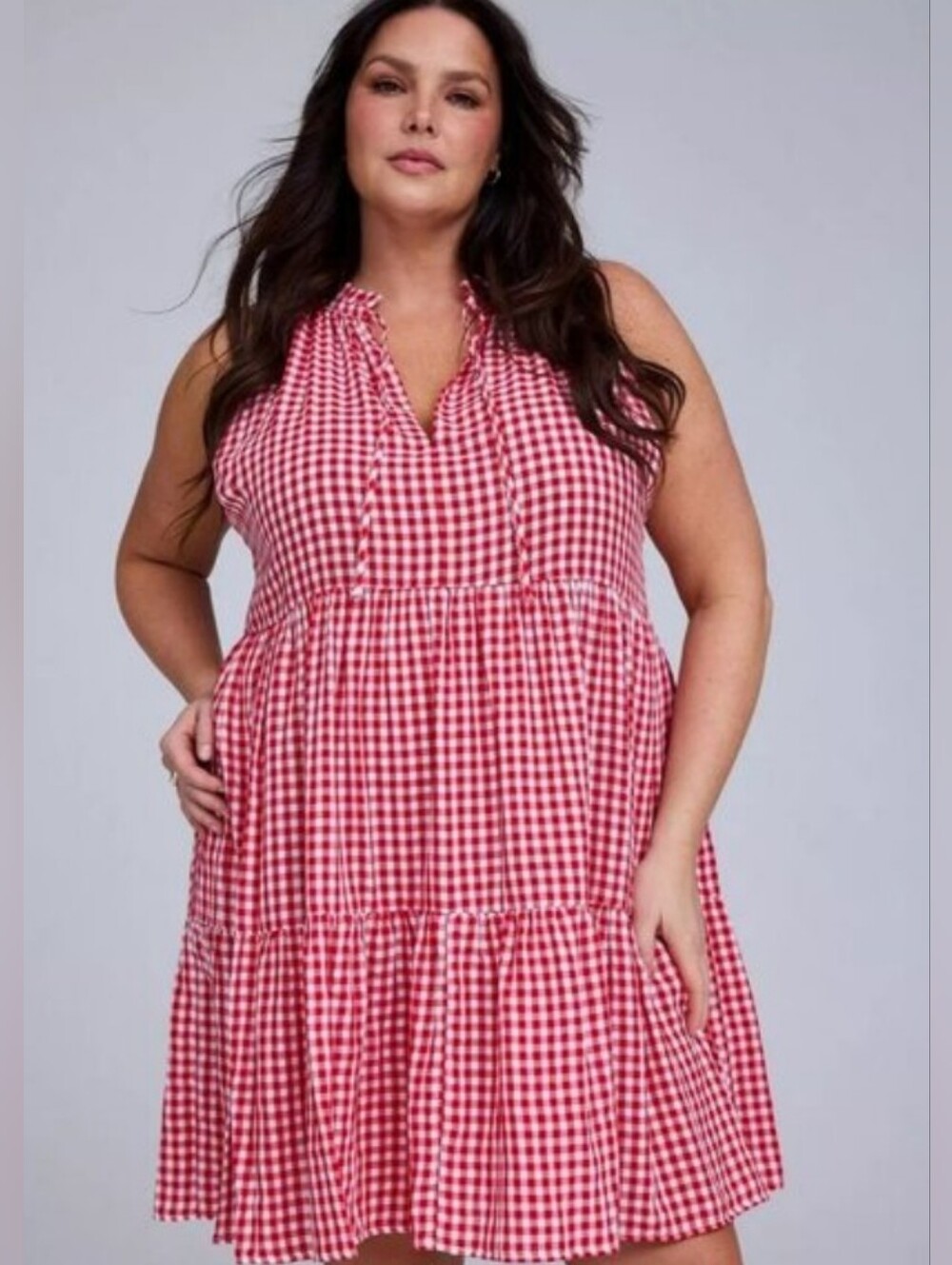 Torrid Belle Isle Red Gingham Dress Size 4